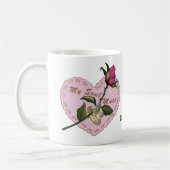 ソウルメイトバラ結婚のマグカップ コーヒーマグカップ (左)