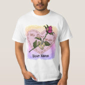 ソウルメイトリングや輪結婚バラのTシャツ Tシャツ (正面)