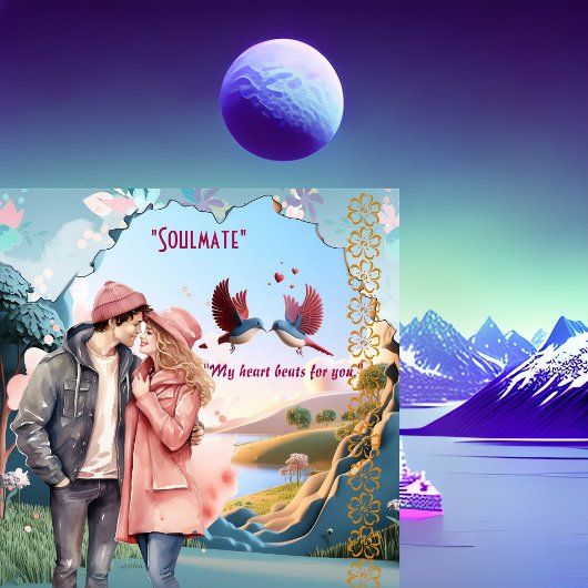 ソウルメイトローブバーズカップルロマンチックな引用文バレンタイン