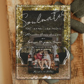 ソウルメイト写真結婚式招待状 | 黒のオーバーレイ 招待状