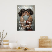 ソウルメイト感動的ウィメンズフレンドシップアート ポスター (キッチン)