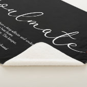 ソウルメイト エレガント スクリプト ラブ ハート 定義 シェルパブランケット (3/4)