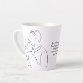 ソウルメイト、ラブレターパーソナライズされた、 カフェラテマグ (左アングル)