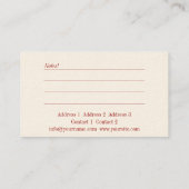 ソウルメイト – 名刺 (裏面)