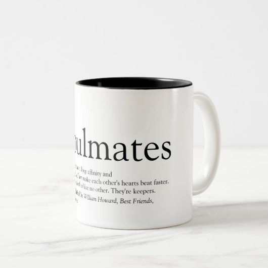 ソウルメパーソナライズされたート定義2トーンコーヒー ツートーンマグカップ (正面右)