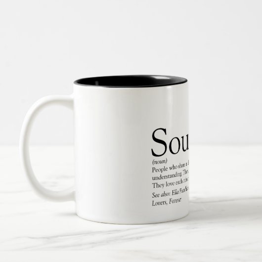ソウルメパーソナライズされたート定義2トーンコーヒー ツートーンマグカップ (左)