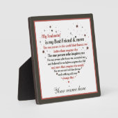 ソウルメ最高のトフレンド愛ワードアートの名前を追加 フォトプラーク (正面)