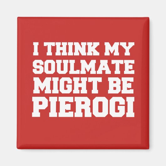 ソウルメ考えイトは赤いピエロかもしれない マグネット (正面)