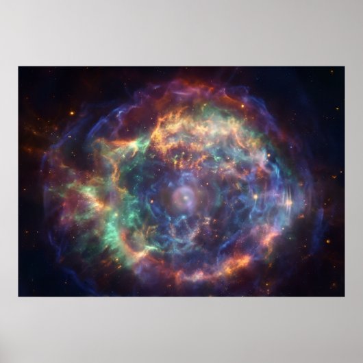 ソウルライトの宇宙シェル壁掛けアート ポスター (正面)