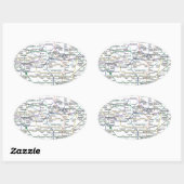 ソウル地下鉄の地図 楕円形シール (シート)