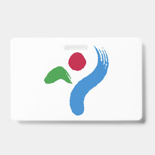 ソウル大韓民国旗ネームバッジ バッジ