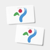 ソウル大韓民国旗ネームバッジ バッジ (正面&裏面)