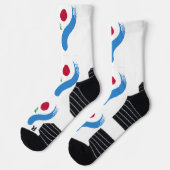 ソウル大韓民国旗柄スポーツクルーソックス ソックス (左)