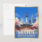 ソウル宮殿スカイライン韓国 ポストカード (正面/裏面)