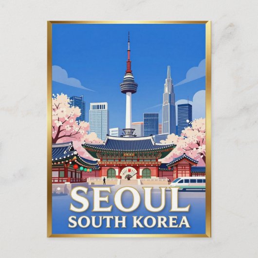ソウル宮殿スカイライン韓国 ポストカード (正面)