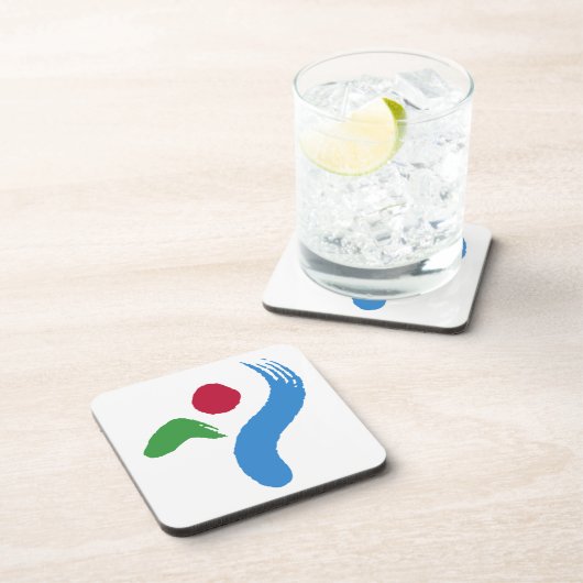 ソウル市旗のハードプラスチックコースター コースター (右側)