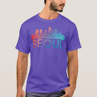 ソウル市街のスカイライン ソウル友達 Tシャツ