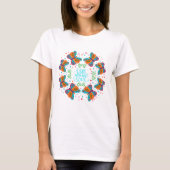 ソウル引用文インスピレーションTシャツ付きバタフライウェル Tシャツ (正面)