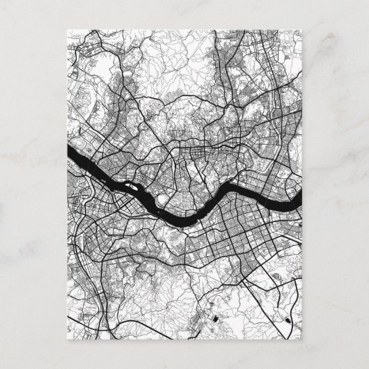 ソウル韓国の地図 ポストカード (正面)