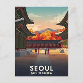 ソウル韓国の宮殿 ポストカード