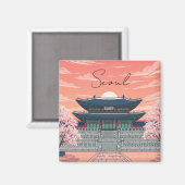 ソウル韓国の景福郡 マグネット (正面/裏面)