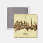 ソウル韓国の街並 マグネット (正面/裏面)