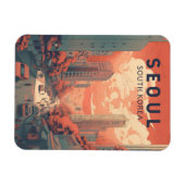 ソウル韓国イラストレーションアートヴィンテージ マグネット (横)