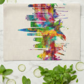 ソウル韓国スカイライン キッチンタオル (折り畳み)