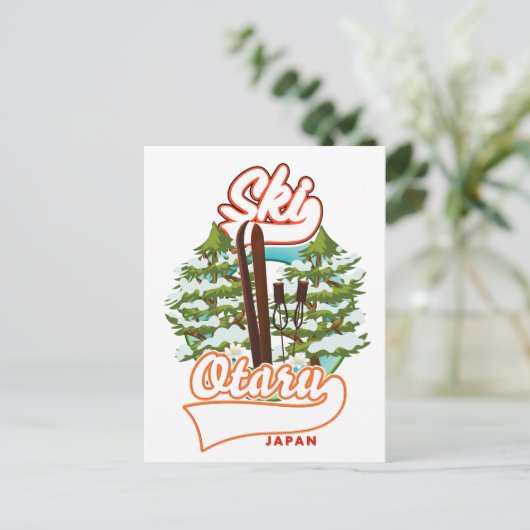 ソウル韓国スキーロゴはがき ポストカード (スタンド正面)