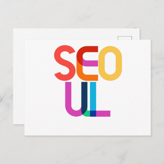 ソウル韓国ポップ・アートの芸術書簡 ポストカード (正面/裏面)