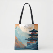 ソウル韓国ヴィンテージアートトラベルイラストレーション トートバッグ (正面)