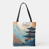 ソウル韓国ヴィンテージアートトラベルイラストレーション トートバッグ (裏面)