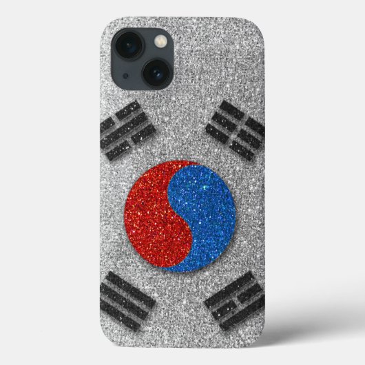 ソウル韓国国旗グリッタートレンディー スタイリッシュ Case-Mate iPhoneケース (裏面)