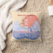 ソウル韓国旅行アートパステル クッション (ブランケット)