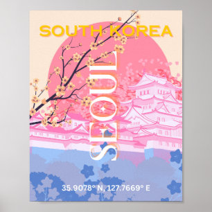 ソウル韓国旅行アートパステル ポスター