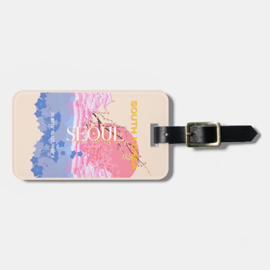 ソウル韓国旅行アートパステル ラゲッジタグ (正面横)