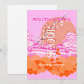 ソウル韓国旅行アートピンク シーズンカード (正面/裏面)