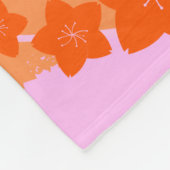 ソウル韓国旅行アートピンク フリースブランケット (角)