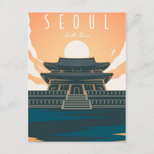 ソウル韓国旅行アートレトロヴィンテージ ポストカード