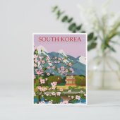 ソウル韓国旅行アートレトロヴィンテージ ポストカード (スタンド正面)