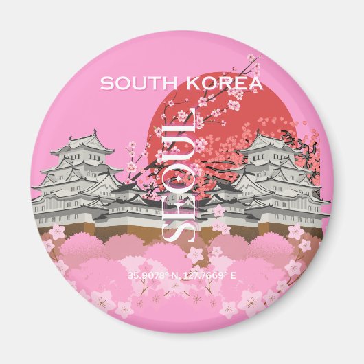 ソウル韓国旅行アート マグネット (正面)