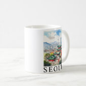 ソウル韓国水彩旅行アート コーヒーマグカップ (正面右)