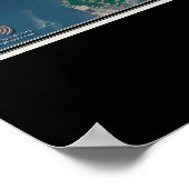 ソウル韓国衛星ポスターマップ ポスター (角)