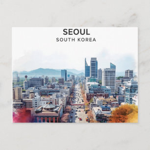 ソウル韓国 水彩画 トラベルアート ポストカード