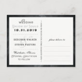 ソウル・スケルトンの日付組合を保存結婚する 案内ポストカード (裏面)