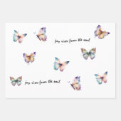 ソウル・バタフライからアクアパープルジョイが咲く ラッピングペーパーシート (正面2)