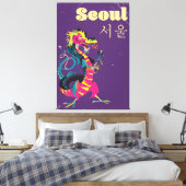 ソウル 韓国旅行ポスター キャンバスプリント (インサイチュ (寝室))