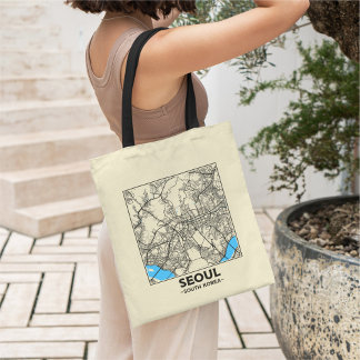 ソウル 韓国都市地図トートバッグ トートバッグ