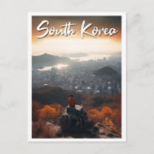 ソウル 韓国 アート ビンテージ 旅行 イラスト ポストカード (正面)