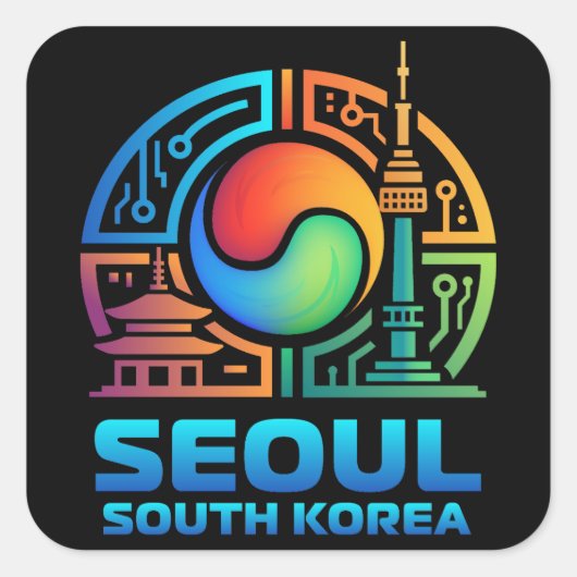 ソウル 韓国 スクエアシール (正面)